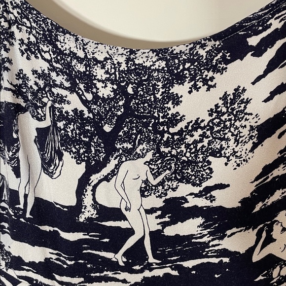 Reformation telluride dress Navy and White Toile Mini Dress 4 - Picture 5 of 8